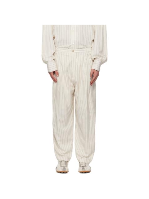 Off-White Pinstripe Trousers