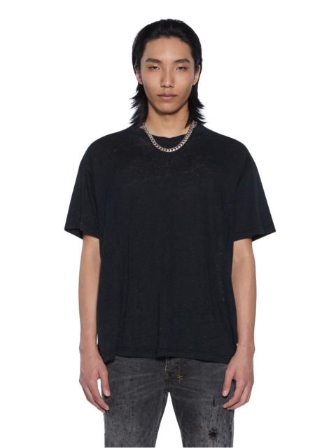 SID LINEN SS TEE JET BLACK