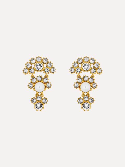 FACETED CRYSTAL ARCH DROP EARRINGS