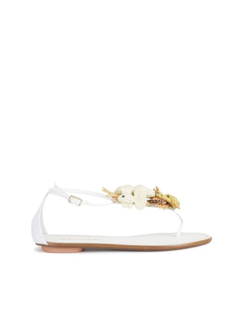 raffia sea-creature sandals