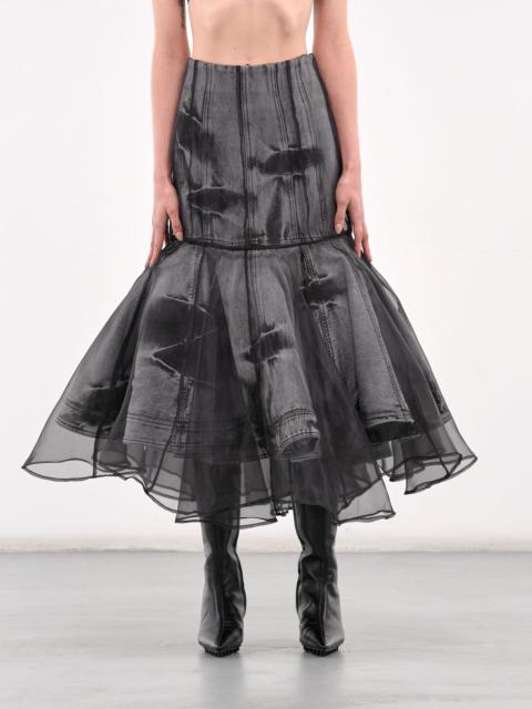 Layered Mermaid Midi Skirt