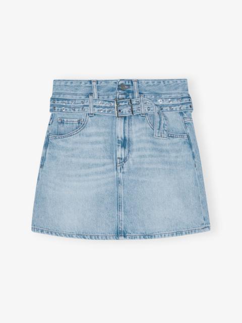 LIGHT BLUE DENIM MINI SKIRT