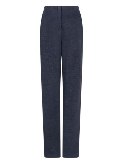 high-waisted trousers