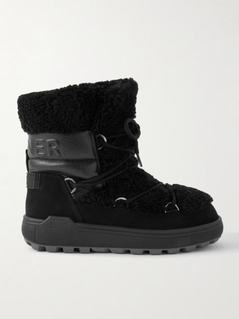 Chamonix Shearling, Textured-leather And Suede Snow Boots