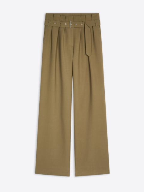 BELTED WOOL TROUSERS