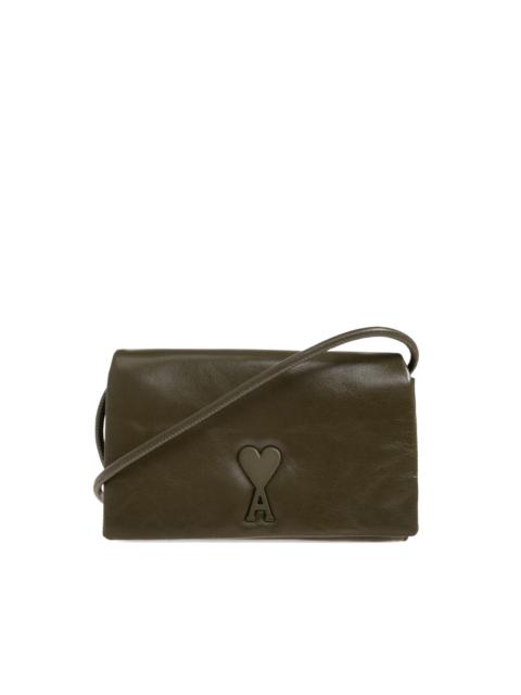 heart-patch leather wallet