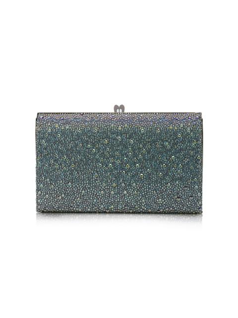 Fetish Crystal-Embellished Clutch silver
