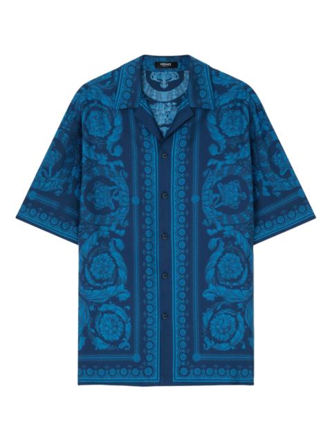 Versace Barocco-print Short-sleeve Shirt
