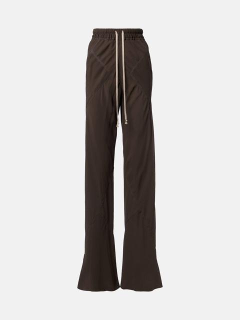 Silk charmeuse wide-leg pants