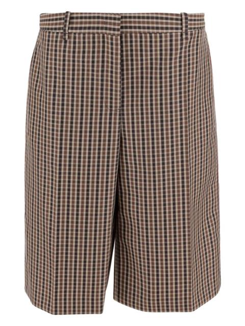plaid wool shorts