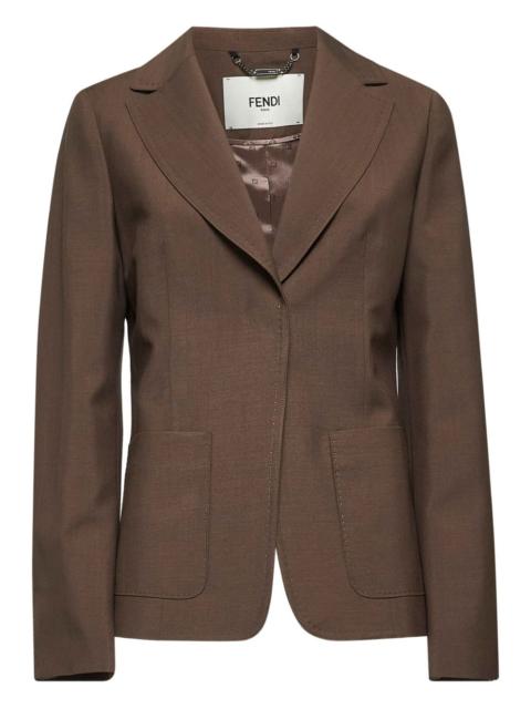 patch-pocket wide-lapel jacket