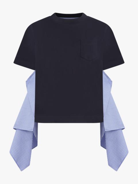 S/S T-SHIRT WITH SIDE SHIRTING PANEL | NAVY/BLUE