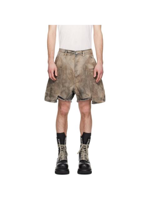 Gray Temple Denim Stefan Cargo Shorts