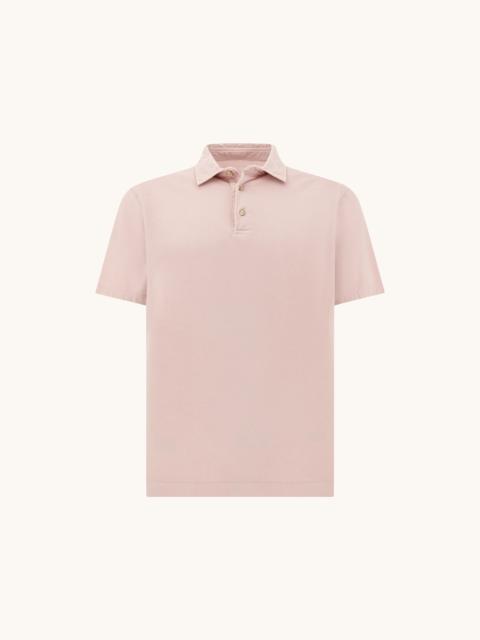 POLO SHIRT IN GARMENT‑DYED SUVIN COTTON