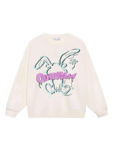Li-Ning Counterflow Cartoon Rabbit Graphic Sweatshirt 'Beige' AWDT527-1