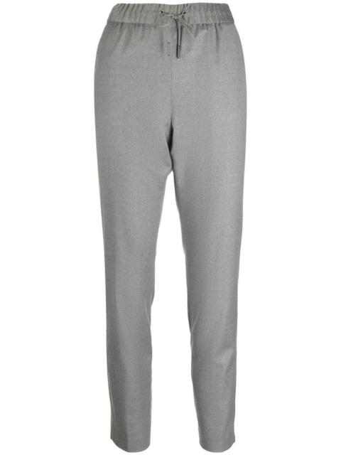 drawstring straight-leg trousers