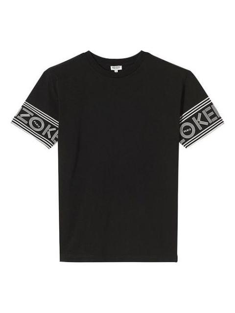 KENZO Cuff Logo Cotton Short Sleeve T-Shirt 'Black' F005TS0434BD-99