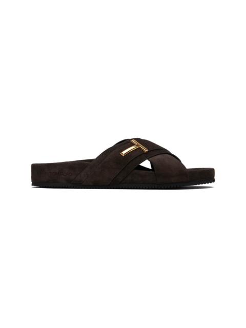 Brown Suede Wicklow T Slides