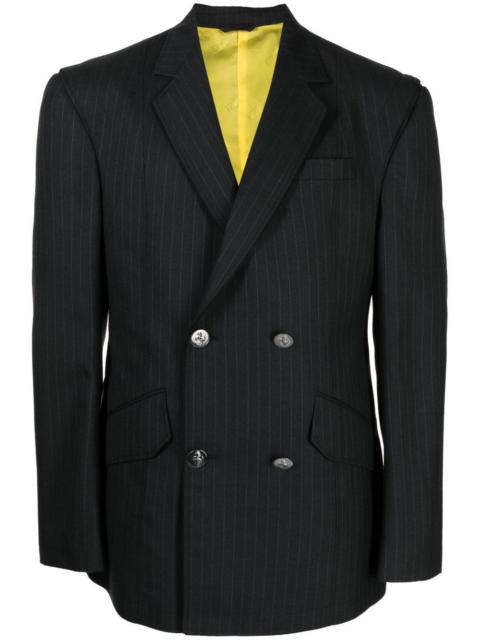 double-breasted virgin-wool blazer