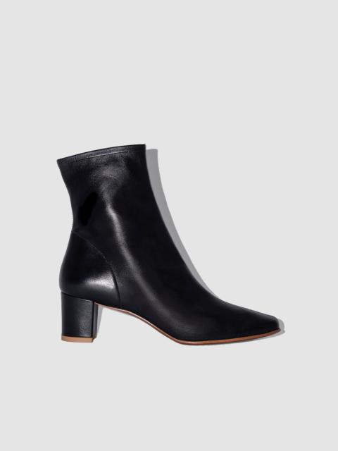 Sofia Black Leather Ankle Boot