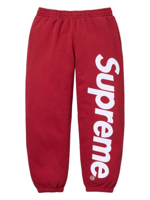 satin-appliqué track pants