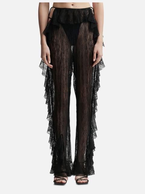 MERMAID LACE RUFFLED PANTS