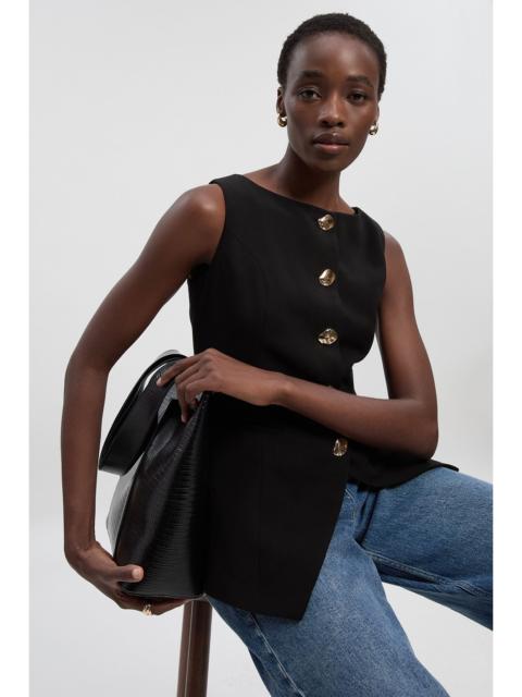 Compact Essential Button Detail Waistcoat