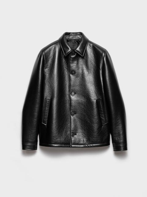 Nappa leather caban jacket