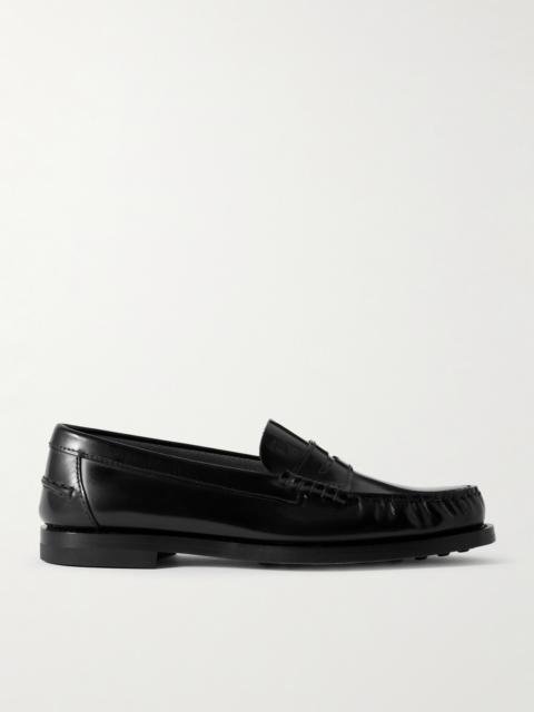 Gathered Leather Loafers