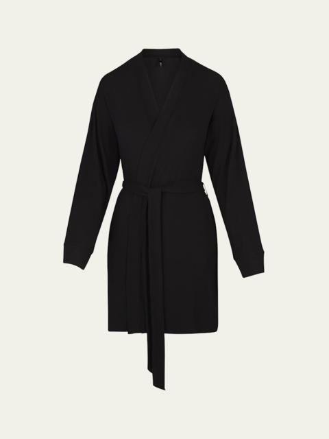 Soft Lounge Ribbed Short Robe