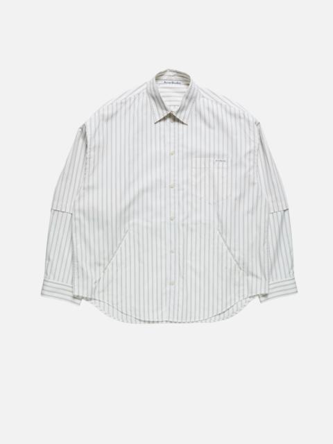 Double sleeve button-up - Off white/grey