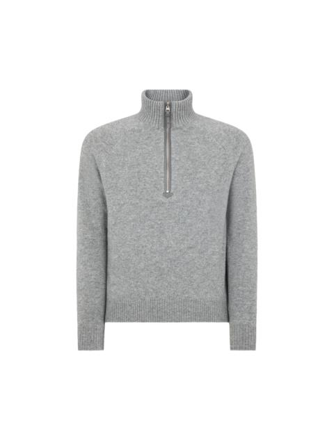 CASHMERE LAMBSWOOL HALF ZIP