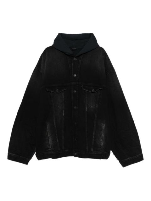 logo-embroidered hooded jacket