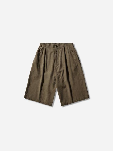 Men's Pleated Shorts Khaki