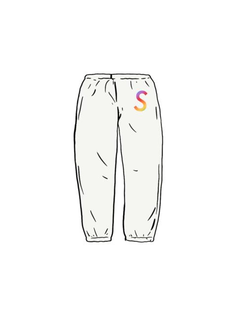 Supreme Swarovski S Logo Sweatpant White