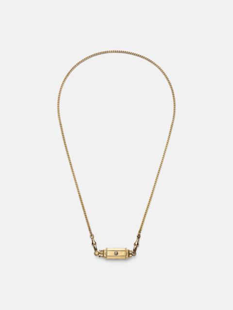Coco 18kt gold locket necklace with diamonds