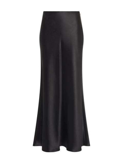 Frei Maxi Skirt in Black Silk Satin