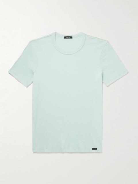 Slim-Fit Stretch-Cotton Jersey T-Shirt Green