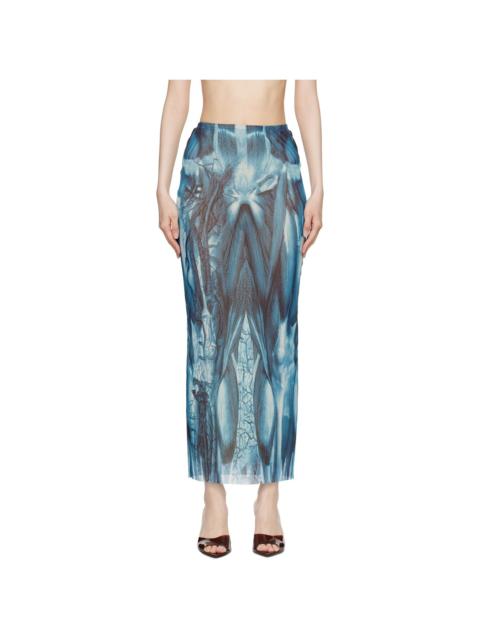 Blue 'The Écorché' Maxi Skirt