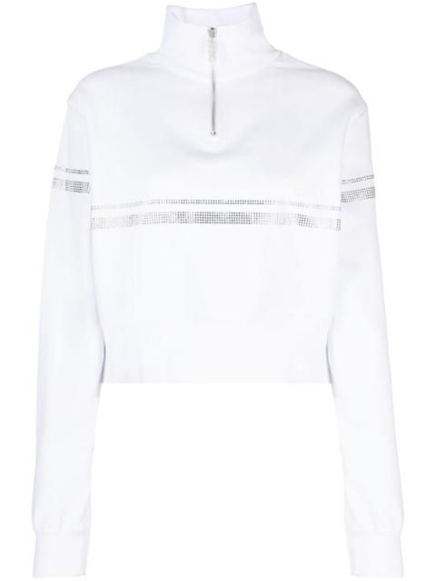 logo-print crystal-embellished sweatshirt
