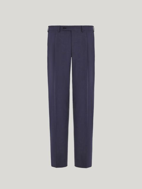 BLUE PURE IMPECCABILE WOOL REGULAR-FIT PANTS WITH PLEAT