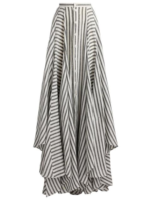 Umbrella Stripe Maxi Skirt