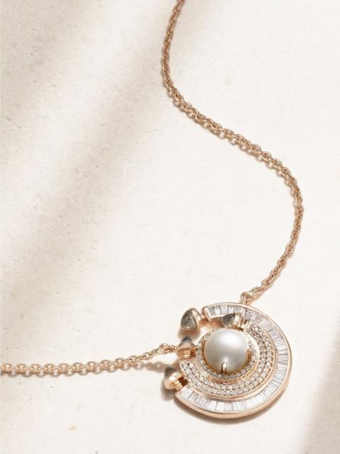 Chakra 18-karat rose gold multi-stone necklace Gold