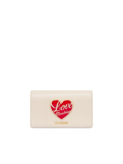 heart-plaque clutch bag