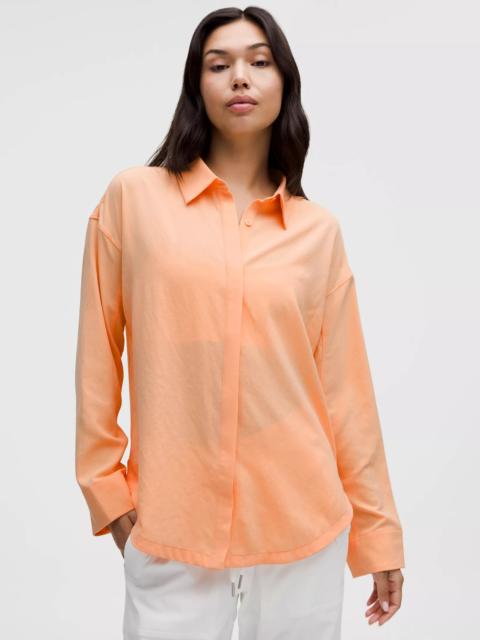Long Button-Front Shirt