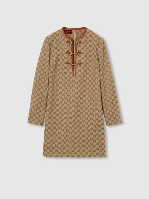 GG canvas dress with Horsebit