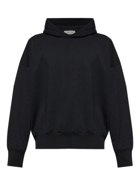 dropped-shoulder cotton hoodie