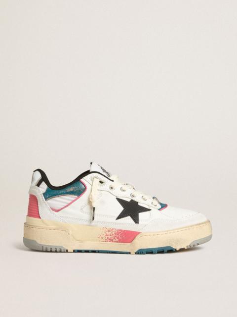 Men's Forty2 with black star and silver foiled leather heel tab