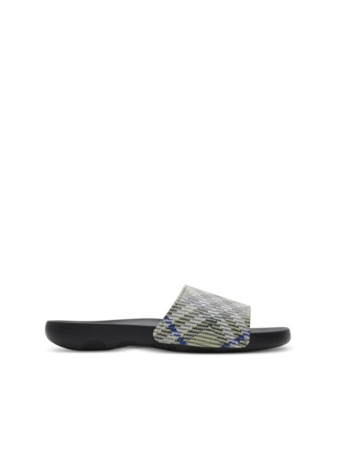 Vintage Check-pattern slides