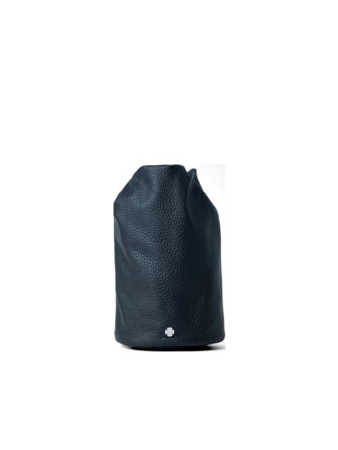 leather drawstring-closure pouch bag